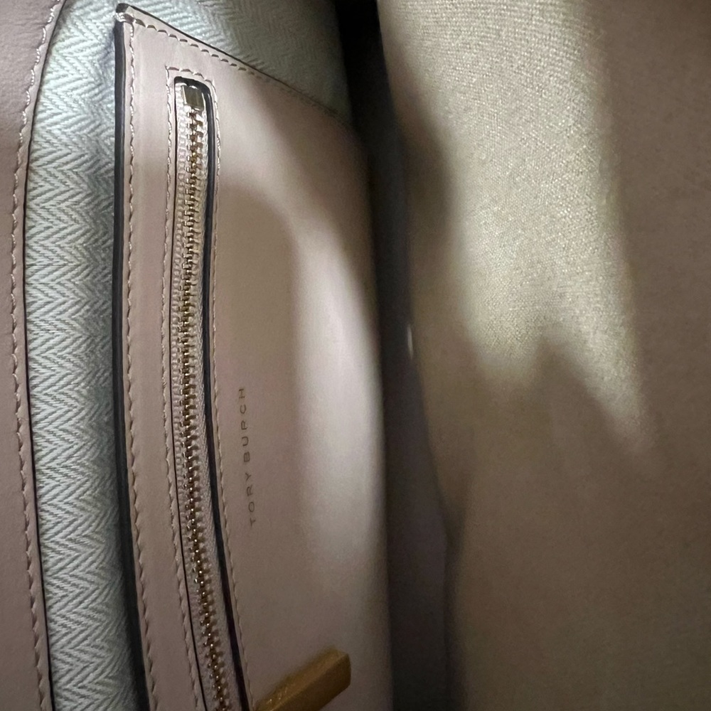 🔥 Tory Burch Lee Radziwill Double Satchel Bag Purse mallow - Picture 10 of 11